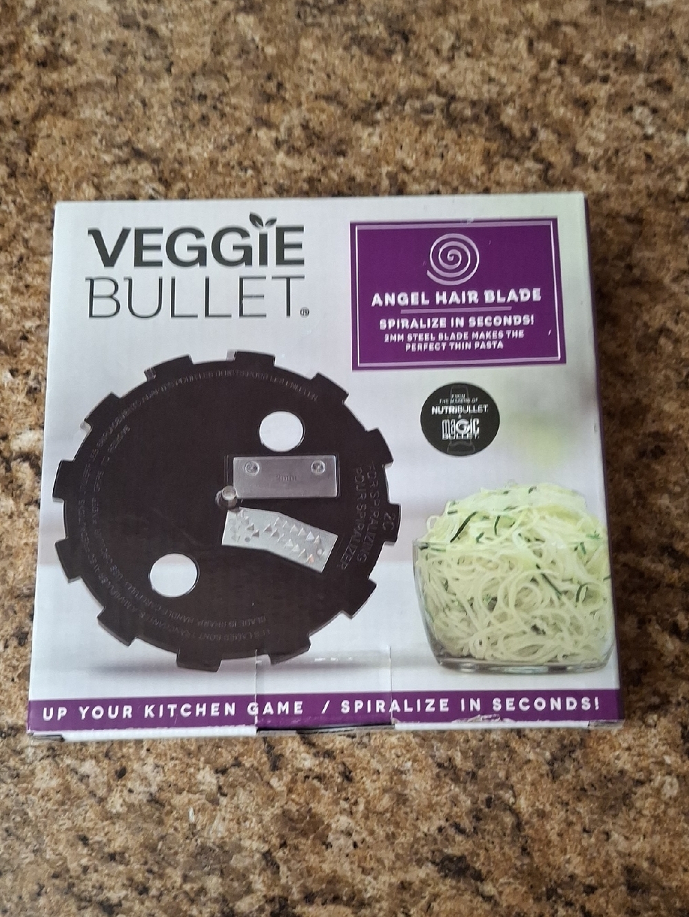 Veggie Bullet Angel Hair Blade - Purple Spiralizer Replacement